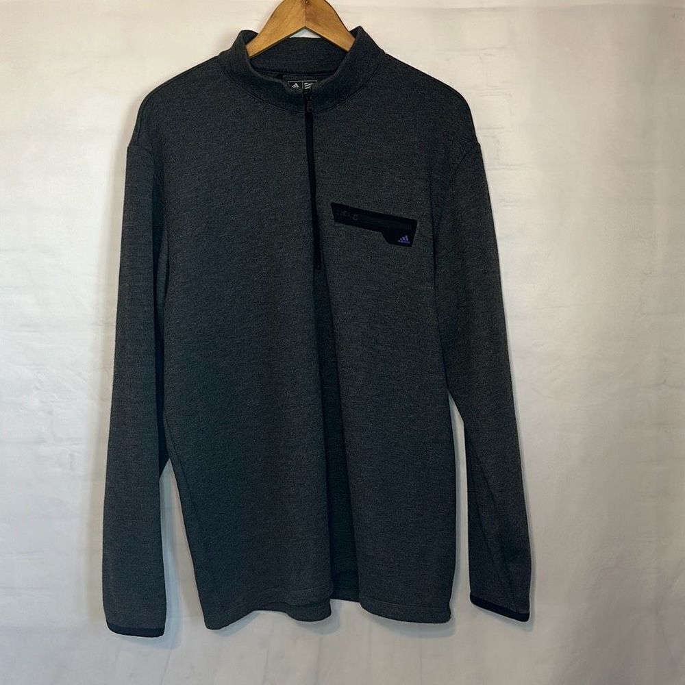 Adidas Mens‎ Gray Quarter Zip Pullover Pebble Beach Golf Shirt size XL